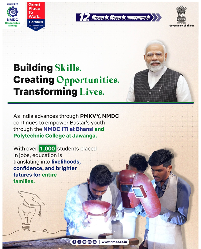 NMDC supports India’s skill development mission under PMKVY